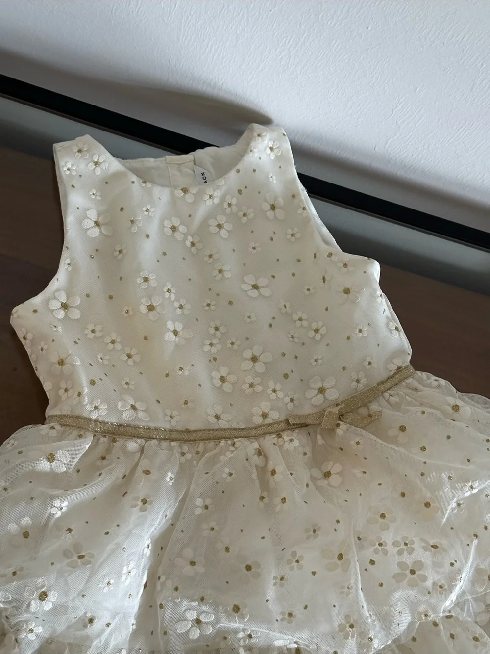 Janie and Jack Daisy The Shimmer Floral Dress Size 6